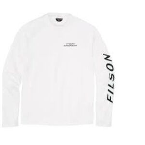 FILSON Sportsman Men’s S White Barrier T-Shirt Long Sleeve Base Layer Outdoors